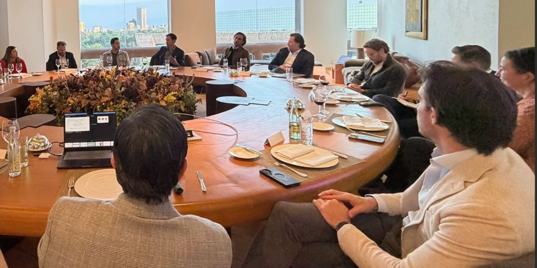 Members seated around the round table at the inaugural WRE Circle session in Mexico City